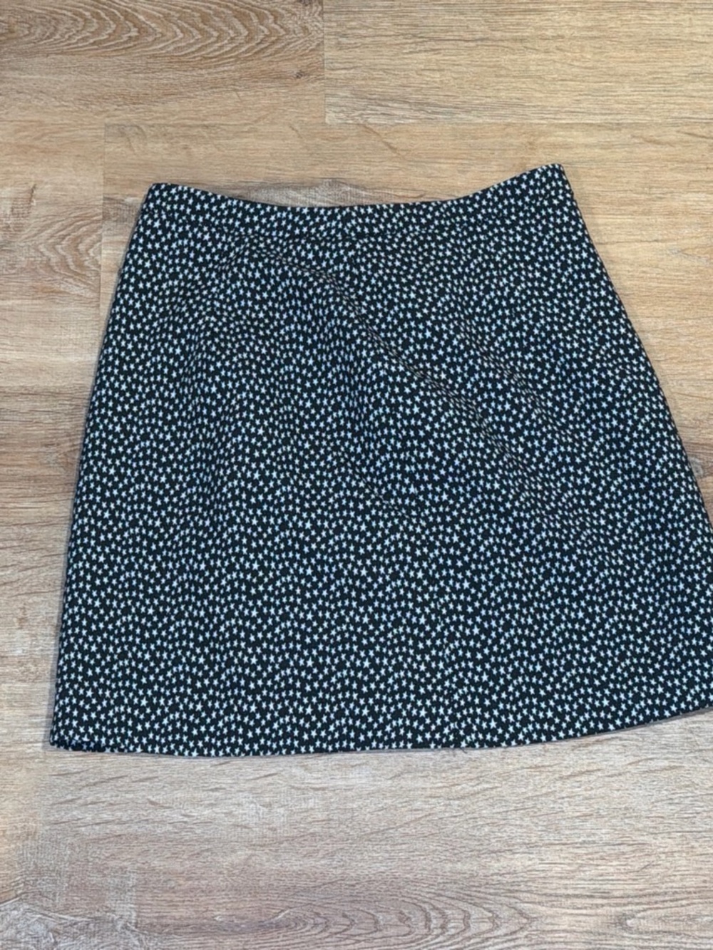 Express Black Mini Skirt with White Micro-Print
